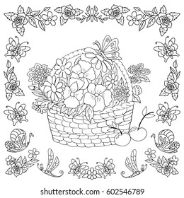 Illustration with flowers