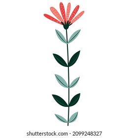 Illustration of flowers with leaves vector eps 10
