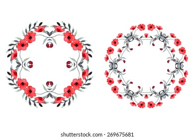 Illustration with flowers and leaves for your design
