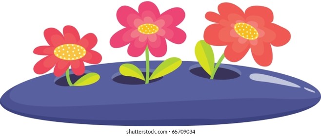 illustration of flowers on a white background