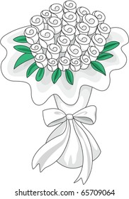 illustration of flowers on a white background