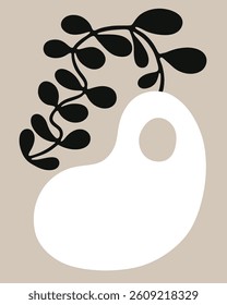 illustration of flowers in a round vase