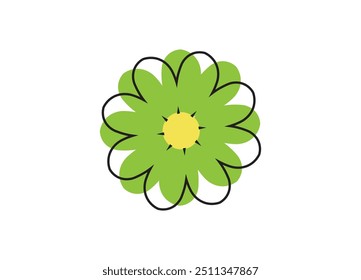 illustration of flowers with shadows against background