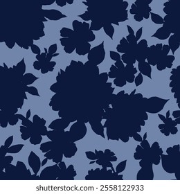 illustration flowers two tune color. seamless pattern design