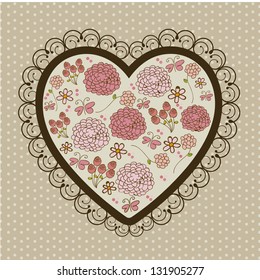 Illustration of  flowers. Valentine flowers. vector illustration
