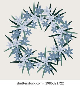 ilustración con flores, diseño vectorial para papel, tela y otras superficies