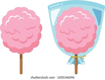 Illustration of fluffy cotton candy