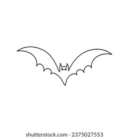 illustration of a flying bat. Halloween Bats icon