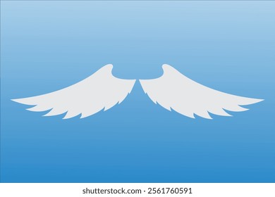 illustration of a flying bird wings.