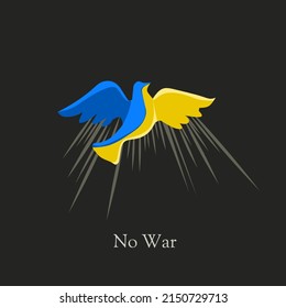 illustration of a flying bird,no war in ukraine campaign,suitable for background,poster,banner.