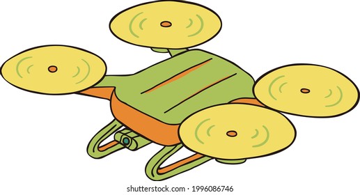 Illustration einer Flugkamera-Drohne