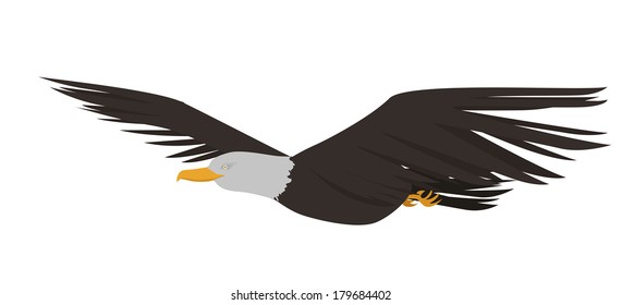 Illustration of a flying eagle