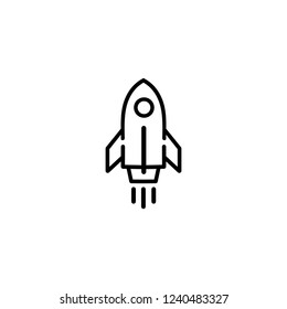 illustration with flying rocket