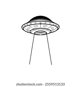 An illustration of a flying saucer