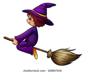 Illustration of a flying wizard