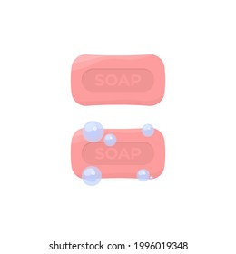 Illustration Of A Foaming Body Soap. Body Cleanser. Germ And Bacteria Killer. Flat Cartoon Style. Vector Element Design