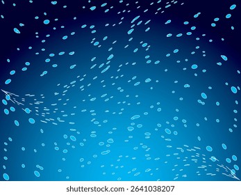 Illustration of a foamy underwater background