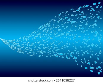 Illustration of a foamy underwater background