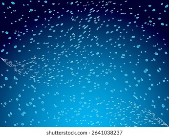 Illustration of a foamy underwater background