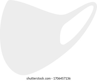 Illustration of a folded mask.