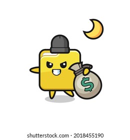 Illustration of folder cartoon is stolen the money , cute style design for t shirt, sticker, logo element