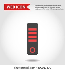 Illustration of folder, document web icon, vector.