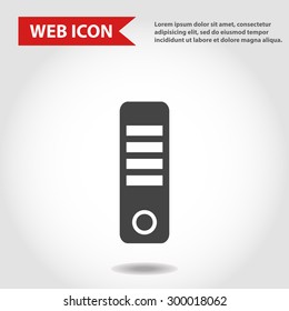 Illustration of folder, document web icon, vector.