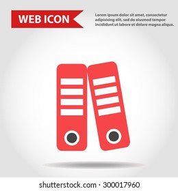 Illustration of folder, document web icons, vector.