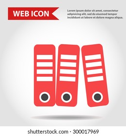 Illustration of folder, document web icons, vector.