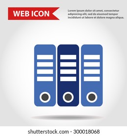 Illustration of folder, document web icons, vector.