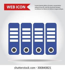 Illustration of folder, document web icons, vector.