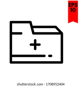 illustration of folder flat icon
