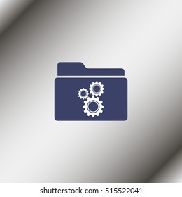 Illustration folder with gears.