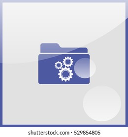 Illustration folder with gears.