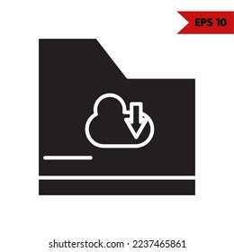 Illustration of folder glyph icon