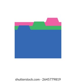 Illustration folder isolated unique minimalist design