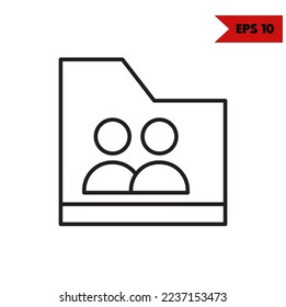 Illustration of folder line icon
