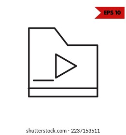 Illustration of folder line icon