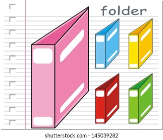 illustration folder with on paper