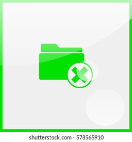 Illustration folder with an x sign.