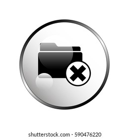 Illustration folder with an x sign.