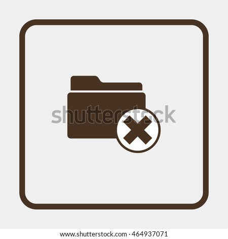 Illustration folder with an x sign.