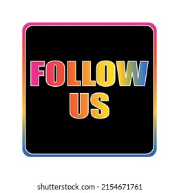 illustration of follow us button
