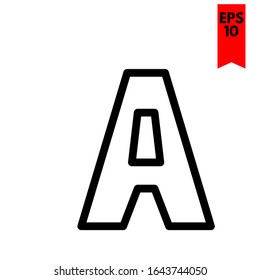 illustration of font flat icon