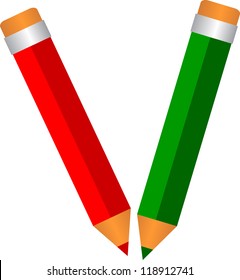 illustration of font type created by pencil shape