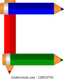 illustration of font type created by pencil shape