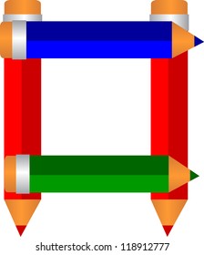 illustration of font type created by pencil shape