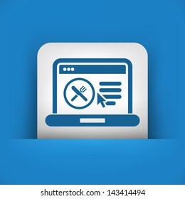 Illustration of food computer icon