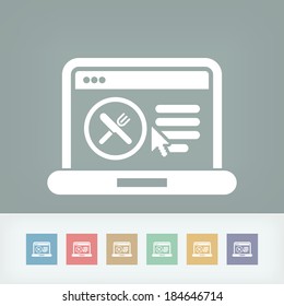 Illustration of food computer icon