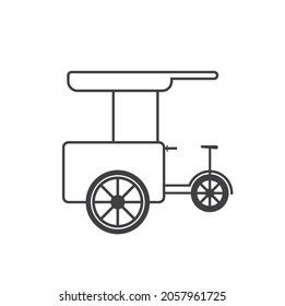 illustration of food and drink cart, vector art.